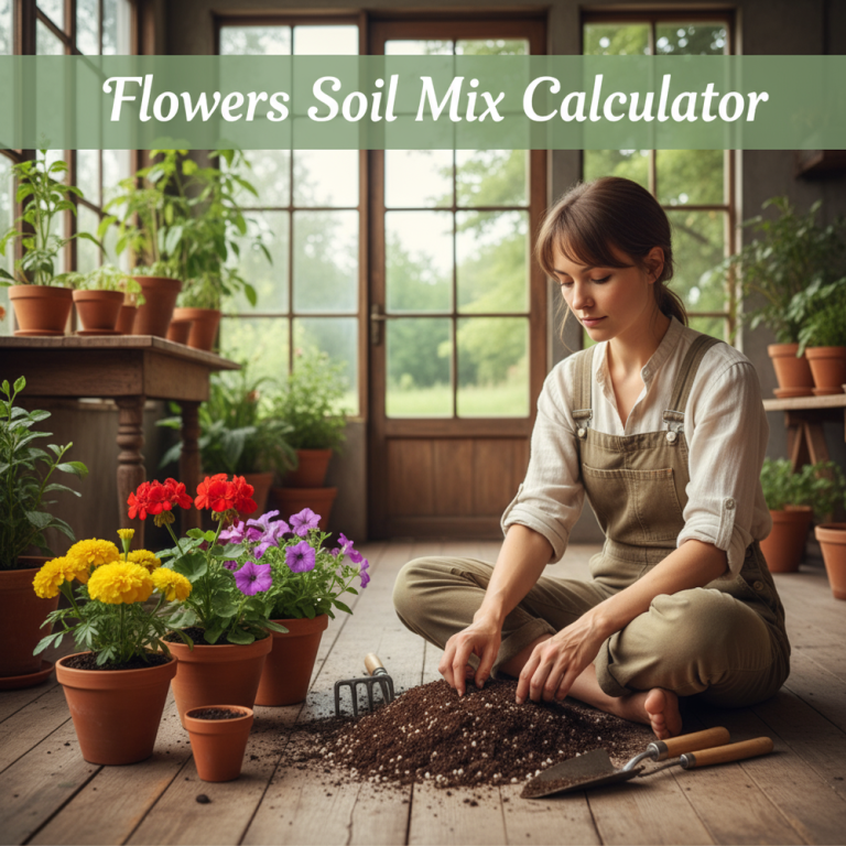 Flowers Soil Mix Calculator