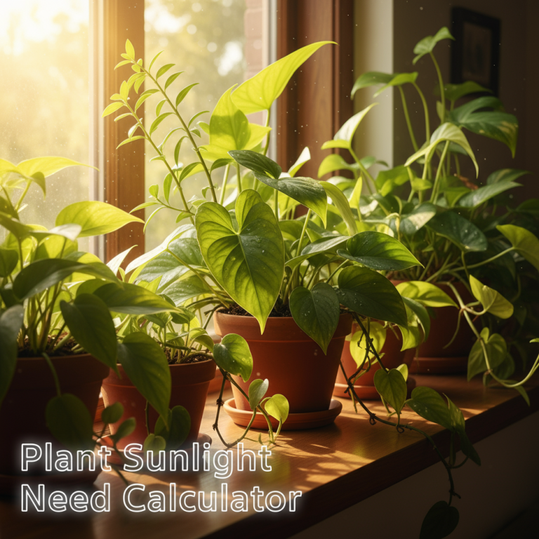 Plant sunlight need Calculator